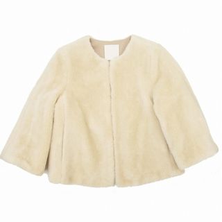 自由区 - 美品 18aw 自由区 オンワード ムートン ボアコート ノーカラー ジャケット