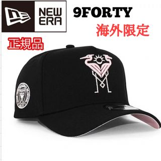 ニューエラー(NEW ERA)のインテル マイアミ ニューエラ 9forty キャップ 帽子 ブラック ピンク(キャップ)