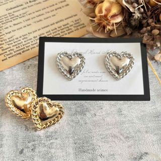 ZARA - Design heart pierce 全2色　ハートピアス