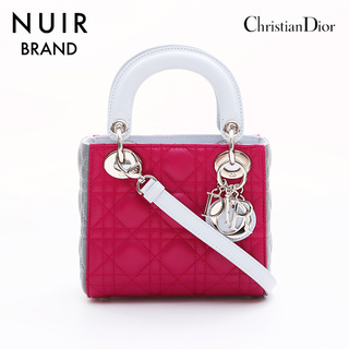クリスチャンディオール(Christian Dior)のディオール Dior レディーディオール バイカラー シルバー金具 2way ハンドバッグ(ハンドバッグ)