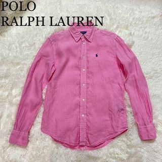 POLO RALPH LAUREN - ラルフローレン　リネンシャツ　ピンク麻SサイズPOLO RALPH LAUREN