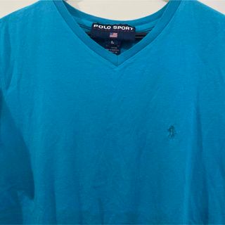 ポロラルフローレン(POLO RALPH LAUREN)のPOLO  ポロラルフローレン　Tシャツ　Lサイズ　ターコイズブルー　美品(Tシャツ/カットソー(半袖/袖なし))