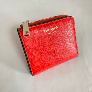 kate spade new york - 未使用 kate spade 折財布 二つ折り財布 レッド オレンジ コンパクト