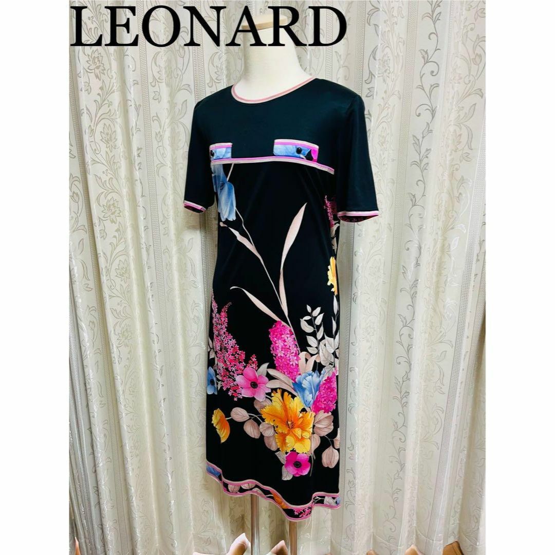 LEONARD レオナール 花柄ワンピース 黒 ブラック Lサイズ | フリマアプリ ラクマ LEONARD レオナール 花柄ワンピース 黒 ブラック Lサイズ | フリマアプリ ラクマ