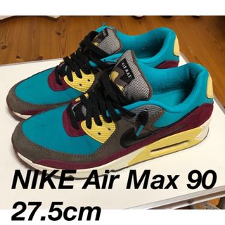 ナイキ(NIKE)の◆美品◆ナイキ エアマックス90 27.5 NIKEグリーン マルチカラー(スニーカー)