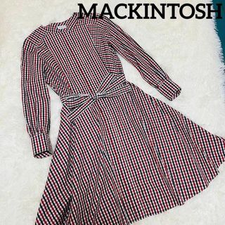 マッキントッシュフィロソフィー(MACKINTOSH PHILOSOPHY)の【極美品】マッキントッシュフィロソフィー ギンガムチェック ワンピース(ひざ丈ワンピース)