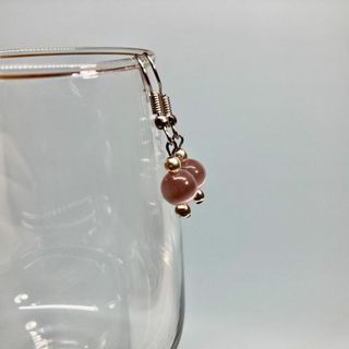 ピアス　キャッツアイピアス(ライトパープル)  パワーストーンピアス S (ピアス)