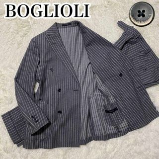 ボリオリ(BOGLIOLI)の【高級感】ボリオリ　セットアップ　スーツ　チョークストライプ　イタリア　42 S(その他)