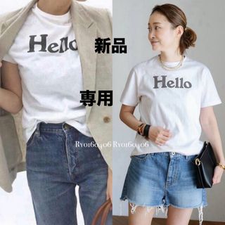 マディソンブルー(MADISONBLUE)の新品⭐️27500円／マディソンブルー ハロー HELLO ロゴ Tシャツ／02(Tシャツ(半袖/袖なし))