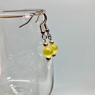 ピアス　キャッツアイピアス(イエロー)  パワーストーンピアス S (ピアス)