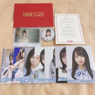 ヒナタザカフォーティーシックス(日向坂46)の日向坂46 上村ひなの ユニエア ユニゾンエアー チェキ 直筆 生写真 缶バッジ(アイドルグッズ)