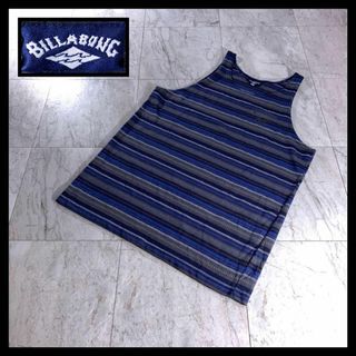 billabong - 90s USA製 ビラボン 総柄ボーダー タンクトップ オールドスケート サーフ