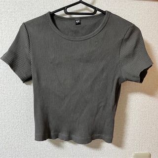 ユニクロ(UNIQLO)のリブカットソー(カットソー(半袖/袖なし))