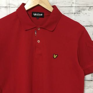 ライルアンドスコット(LYLE&SCOTT)の【希少】ライルアンドスコット ポロシャツ L 赤 古着 半袖(ポロシャツ)