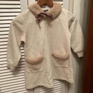 コムサイズム(COMME CA ISM)のCOMME CA ISM キッズ　つけ襟付きワンピース　110cm(ワンピース)