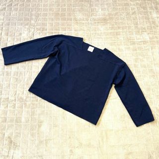 《AMERI》アメリ（Mサイズ相当）切り替えデザインスクエアネックカットソー(Tシャツ(長袖/七分))