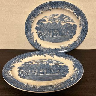 ウェッジウッド(WEDGWOOD)のウェッジウッド　クイーンズウェア　ロマンティックイングランド　オーバルプレート(食器)