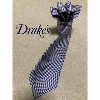 【美品】Drake's／ドレイクス／FAIRFAX／BEAMS／グレンチェック