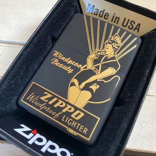 ジッポー(ZIPPO)のZIPPO ウインディ パラシュート 新品 BKマット ジッポー オイルライター(タバコグッズ)