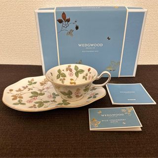 ウェッジウッド(WEDGWOOD)のウェッジウッド　ワイルドストロベリー　ゴールド　ティータイム　カップ&ソーサー(グラス/カップ)