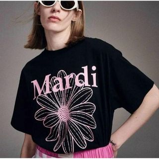 韓国 Mardi Mercrediマルディメクルディ Tシャツ　半袖　ブラック(Tシャツ(半袖/袖なし))