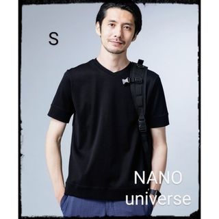 ナノユニバース(nano・universe)の【美品】FORMAL JERSEY Vネックカットソー 半袖(Tシャツ/カットソー(半袖/袖なし))