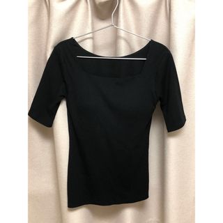 ジーユー(GU)のGU ブラフィールスクエアネックT  Lサイズ　半袖(Tシャツ/カットソー(半袖/袖なし))