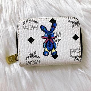 MCM - MCM ラビット うさぎ ミニウォレット 財布 ホワイト 小銭入れ 美品