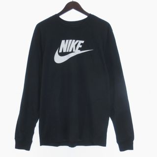 ナイキ(NIKE)のナイキ NIKE タグ付き Tシャツ カットソー 長袖 プリント ブラック XL(Tシャツ/カットソー(七分/長袖))