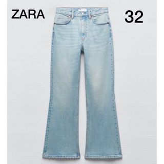 ザラ(ZARA)のZARA FLARED TRF フレアデニムパンツ 32 ハイウエスト　マウジー(デニム/ジーンズ)