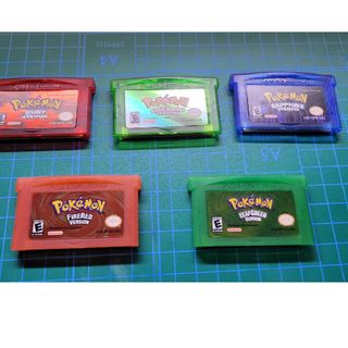 ニンテンドウ(任天堂)のゲームボーイアドバンス gba ソフト ポケモン 5種類セット 英語版 usa(携帯用ゲームソフト)