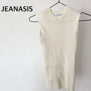 JEANASIS - ジーナシス　ホワイト系　ニット　ノースリーブ　トップス　フリーサイズ