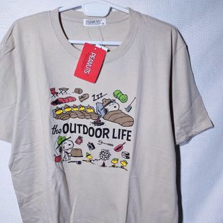 ピーナッツ(PEANUTS)の新品 Tシャツ XL スヌーピー ビーグルスカウト ウッドストック アウトドア(Tシャツ/カットソー(半袖/袖なし))