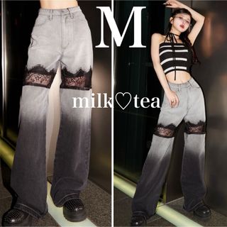 Darich - 新品タグ付き ダーリッチ スカラップレースデニムロングパンツ M