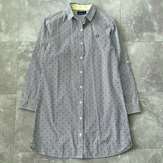 FRED PERRY - FRED PERRY フレッドペリー ストライプ ドット シャツワンピース M