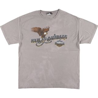 ハーレーダビッドソン(Harley Davidson)の古着 ハーレーダビッドソン Harley-Davidson 鷲柄 イーグル柄 モーターサイクル バイクTシャツ メンズXL /eaa450583(Tシャツ/カットソー(半袖/袖なし))