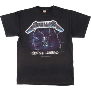 古着 00年代 ALSTYLE METALLICA メタリカ RIDE THE LIGHTNING バンドTシャツ バンT メンズM /eaa450684(Tシャツ/カットソー(半袖/袖なし))