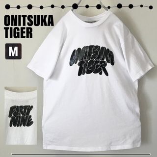 オニツカタイガー★スプレーアート風ロゴ★シリコーンプリントTシャツ★メンズM