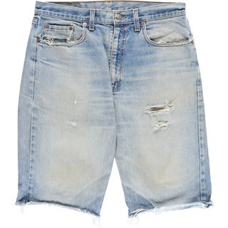 リーバイス(Levi's)の古着 90年代 リーバイス Levi's 615-0216 ユーロモデル オレンジタブ カットオフ デニムショーツ ハーフパンツ メンズw34 ヴィンテージ /eaa450002(ショートパンツ)