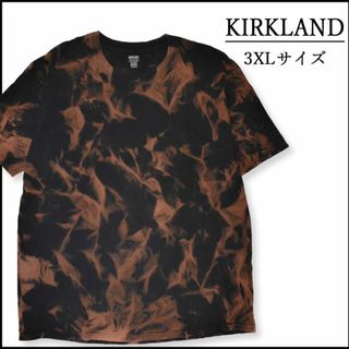 メンズブリーチ染め半袖Tシャツ3XL 古着屋　ブランド 　柄物　オーバーサイズ(Tシャツ/カットソー(半袖/袖なし))