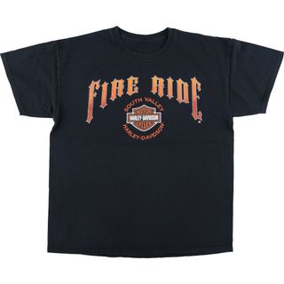 ハーレーダビッドソン(Harley Davidson)の古着 ハーレーダビッドソン Harley-Davidson 鷲柄 イーグル柄 モーターサイクル バイクTシャツ メンズL /eaa450581(Tシャツ/カットソー(半袖/袖なし))