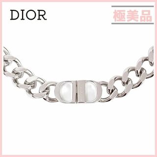 Dior - ディオール チェーンリンク CDアイコン ネックレス シルバー ロゴ メンズ