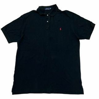 ポロラルフローレン(POLO RALPH LAUREN)のポロラルフローレン 半袖ポロシャツ 2XLT ブラック ポニー 夏物古着h50(ポロシャツ)