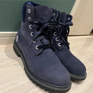 ティンバーランド(Timberland)のティンバーランド プレミアムレザー & ファブリック ブーツ  ネイビー(ブーツ)