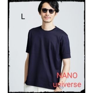 ナノユニバース(nano・universe)の【美品】FORMAL JERSEYサイドスリットクルーネック(Tシャツ/カットソー(半袖/袖なし))