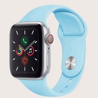 Apple Watch - Apple Watch シリコンバンド 水色　ライトブルー