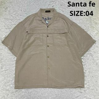 サンタフェ(Santafe)のSantafe バック刺繍 オープンカラー シャツ 半袖 開襟 ロゴ 日本製(シャツ)