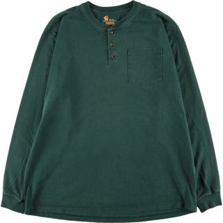 カーハート(carhartt)の古着 カーハート Carhartt ORIGINAL FIT ヘンリーネック 無地ポケットロングTシャツ ロンT メンズXL  /eaa429911(Tシャツ/カットソー(半袖/袖なし))