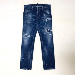 ディースクエアード(DSQUARED2)のDSQUARED2 22SS SKATER JEAN ダメージ ペイント デニム(デニム/ジーンズ)