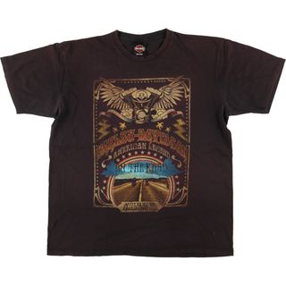 ハーレーダビッドソン(Harley Davidson)の古着 ハーレーダビッドソン Harley-Davidson モーターサイクル バイクTシャツ メンズXL /eaa448051(Tシャツ/カットソー(半袖/袖なし))